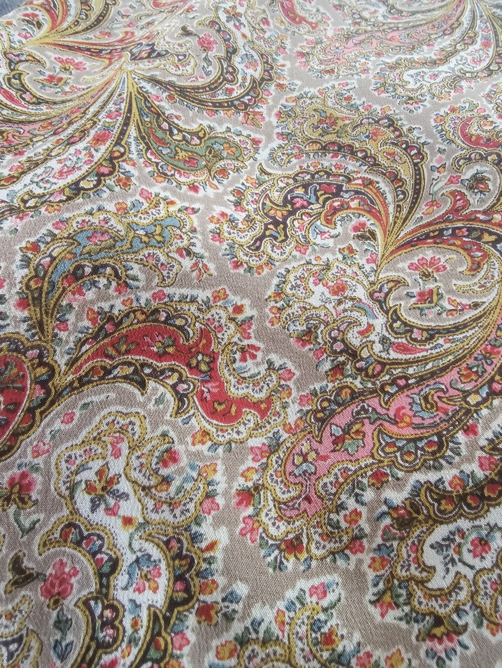 VTG Silk Maxi Skirt Harold's Sz. Med Paisley Floral